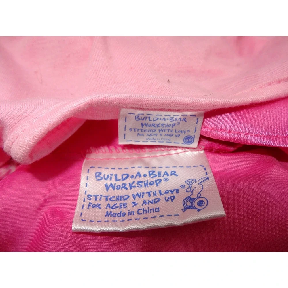Build A Bear Pink Floral Dress and Smiley Face Skirt Set 2 pc Outfit